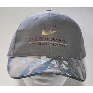 Mossy Oak US Smokeless Tobacco Co Hat Baseball Cap Camo Hunting Adjustable